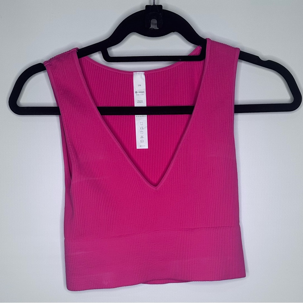 Avocado Pink V-Neck Tank Top S/M Worn Once